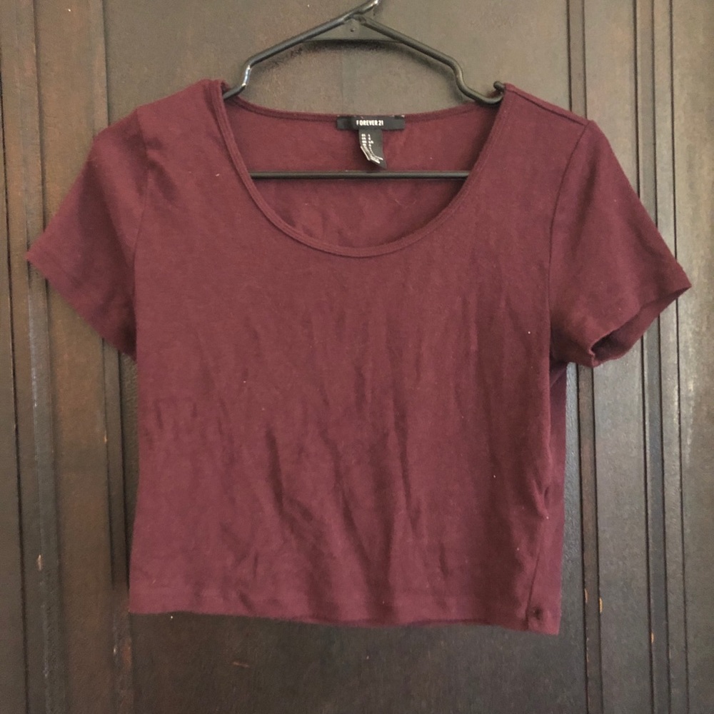 3 for $10 💐 Forever 21 Maroon Crop Top